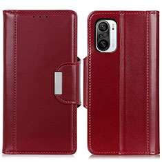 Leather Case Stands Flip Cover Holder M13L for Xiaomi Redmi K40 Pro+ Plus 5G Red