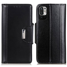 Leather Case Stands Flip Cover Holder M13L for Xiaomi Redmi Note 10 JE 5G Black