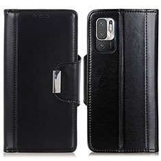 Leather Case Stands Flip Cover Holder M13L for Xiaomi Redmi Note 11 SE 5G Black