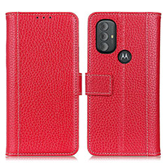 Leather Case Stands Flip Cover Holder M14L for Motorola Moto G Power (2022) Red