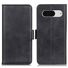 Leather Case Stands Flip Cover Holder M15L for Google Pixel 8 5G Black