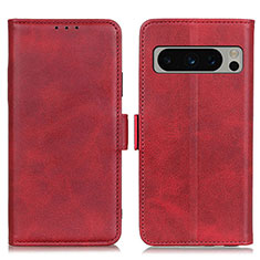 Leather Case Stands Flip Cover Holder M15L for Google Pixel 8 Pro 5G Red