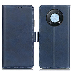 Leather Case Stands Flip Cover Holder M15L for Huawei Enjoy 50 Pro Blue