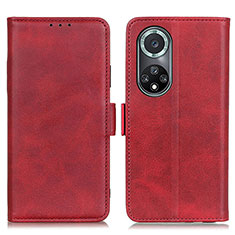 Leather Case Stands Flip Cover Holder M15L for Huawei Honor 50 Pro 5G Red