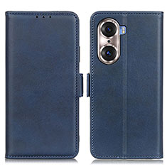 Leather Case Stands Flip Cover Holder M15L for Huawei Honor 60 5G Blue