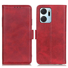 Leather Case Stands Flip Cover Holder M15L for Huawei Honor X7a Red