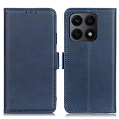 Leather Case Stands Flip Cover Holder M15L for Huawei Honor X8a 4G Blue