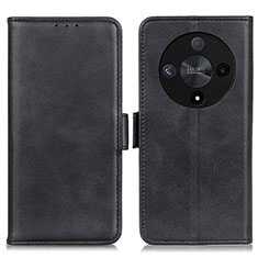 Leather Case Stands Flip Cover Holder M15L for Huawei Honor X9b 5G Black