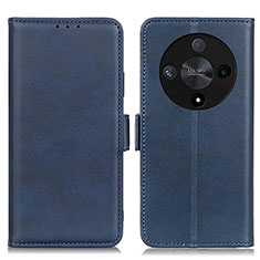 Leather Case Stands Flip Cover Holder M15L for Huawei Honor X9b 5G Blue