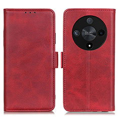 Leather Case Stands Flip Cover Holder M15L for Huawei Honor X9b 5G Red