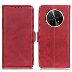 Leather Case Stands Flip Cover Holder M15L for Huawei Nova Y91 Red