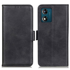 Leather Case Stands Flip Cover Holder M15L for Motorola Moto E13 Black