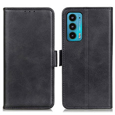 Leather Case Stands Flip Cover Holder M15L for Motorola Moto Edge 20 5G Black