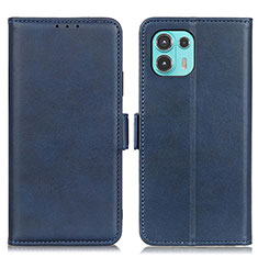 Leather Case Stands Flip Cover Holder M15L for Motorola Moto Edge 20 Lite 5G Blue