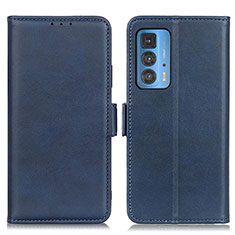 Leather Case Stands Flip Cover Holder M15L for Motorola Moto Edge 20 Pro 5G Blue