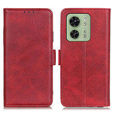 Leather Case Stands Flip Cover Holder M15L for Motorola Moto Edge (2023) 5G Red