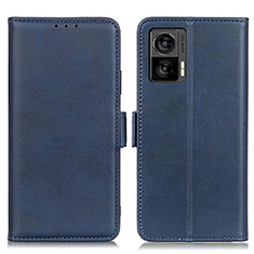 Leather Case Stands Flip Cover Holder M15L for Motorola Moto Edge 30 Lite 5G Blue