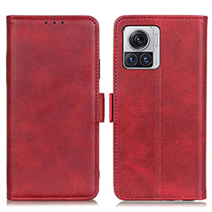 Leather Case Stands Flip Cover Holder M15L for Motorola Moto Edge 30 Ultra 5G Red