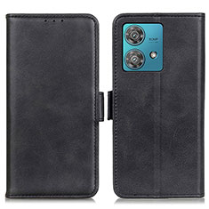 Leather Case Stands Flip Cover Holder M15L for Motorola Moto Edge 40 Neo 5G Black