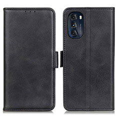 Leather Case Stands Flip Cover Holder M15L for Motorola Moto G 5G (2022) Black