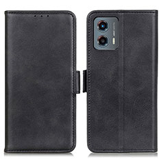 Leather Case Stands Flip Cover Holder M15L for Motorola Moto G 5G (2023) Black