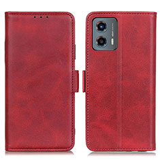 Leather Case Stands Flip Cover Holder M15L for Motorola Moto G 5G (2023) Red