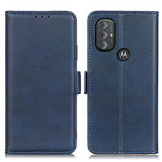 Leather Case Stands Flip Cover Holder M15L for Motorola Moto G Play (2023) Blue