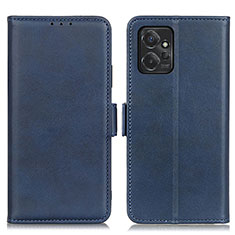 Leather Case Stands Flip Cover Holder M15L for Motorola Moto G Power 5G (2023) Blue