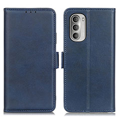 Leather Case Stands Flip Cover Holder M15L for Motorola Moto G Stylus (2022) 4G Blue