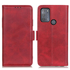 Leather Case Stands Flip Cover Holder M15L for Motorola Moto G50 Red