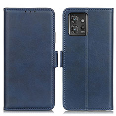 Leather Case Stands Flip Cover Holder M15L for Motorola ThinkPhone 5G Blue