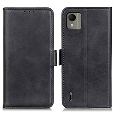 Leather Case Stands Flip Cover Holder M15L for Nokia C110 Black