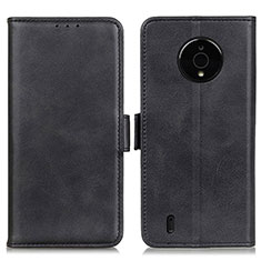 Leather Case Stands Flip Cover Holder M15L for Nokia C200 Black