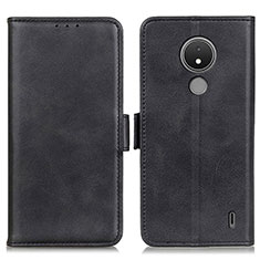 Leather Case Stands Flip Cover Holder M15L for Nokia C21 Black