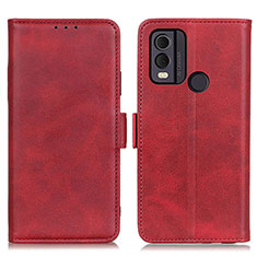 Leather Case Stands Flip Cover Holder M15L for Nokia C22 Red