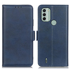 Leather Case Stands Flip Cover Holder M15L for Nokia C31 Blue