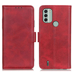 Leather Case Stands Flip Cover Holder M15L for Nokia C31 Red