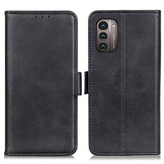 Leather Case Stands Flip Cover Holder M15L for Nokia G21 Black