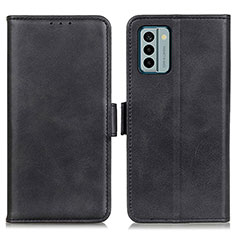 Leather Case Stands Flip Cover Holder M15L for Nokia G22 Black