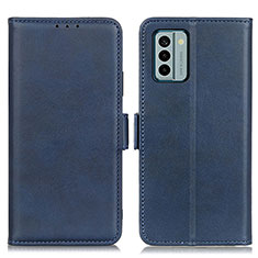 Leather Case Stands Flip Cover Holder M15L for Nokia G22 Blue