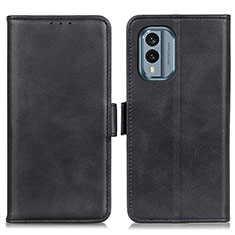 Leather Case Stands Flip Cover Holder M15L for Nokia X30 5G Black