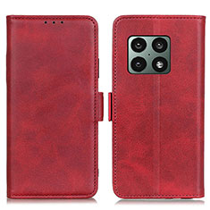 Leather Case Stands Flip Cover Holder M15L for OnePlus 10 Pro 5G Red