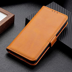 Leather Case Stands Flip Cover Holder M15L for OnePlus 9 5G Light Brown