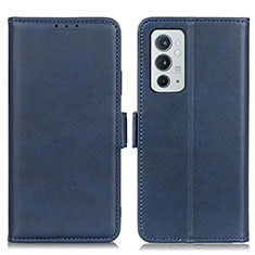 Leather Case Stands Flip Cover Holder M15L for OnePlus 9RT 5G Blue