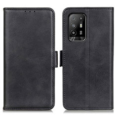 Leather Case Stands Flip Cover Holder M15L for Oppo A95 5G Black