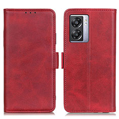 Leather Case Stands Flip Cover Holder M15L for Oppo K10 5G India Red