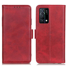 Leather Case Stands Flip Cover Holder M15L for Oppo K9 5G Red