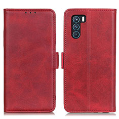 Leather Case Stands Flip Cover Holder M15L for Oppo K9 Pro 5G Red