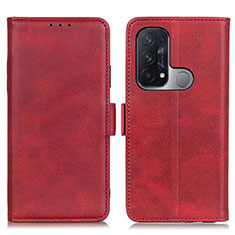 Leather Case Stands Flip Cover Holder M15L for Oppo Reno5 A Red