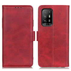 Leather Case Stands Flip Cover Holder M15L for Oppo Reno5 Z 5G Red